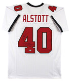 Mike Alstott "A-Train" Authentic Signed White Pro Style Jersey BAS Witnessed