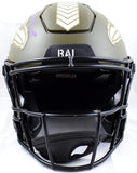 Ray Lewis Signed Ravens F/S Salute to Service Speed Flex Helmet w/2 ins.-BAWHolo