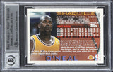 Lakers Shaquille O'Neal Signed 1996 Topps NBA At 50 #220 Card Auto 10! BAS Slab
