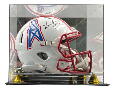 Warren Moon Signed Houston Oilers FS Speed Replica Helmet HOF 06 BAS w/ Case