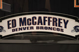 Ed McCaffrey Autographed Denver Broncos Navy Jersey in Deluxe (34"x40) Framing