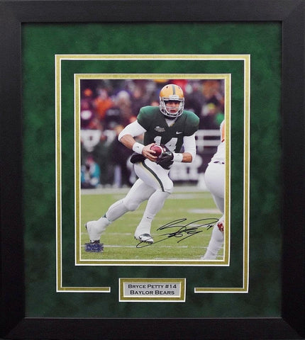 BRYCE PETTY SIGNED AUTOGRAPHED BAYLOR BEARS FRAMED 8x10 PHOTO COA
