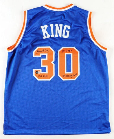 Bernard King Signed New York Knicks Jersey with Multiple Inscriptions (Beckett)
