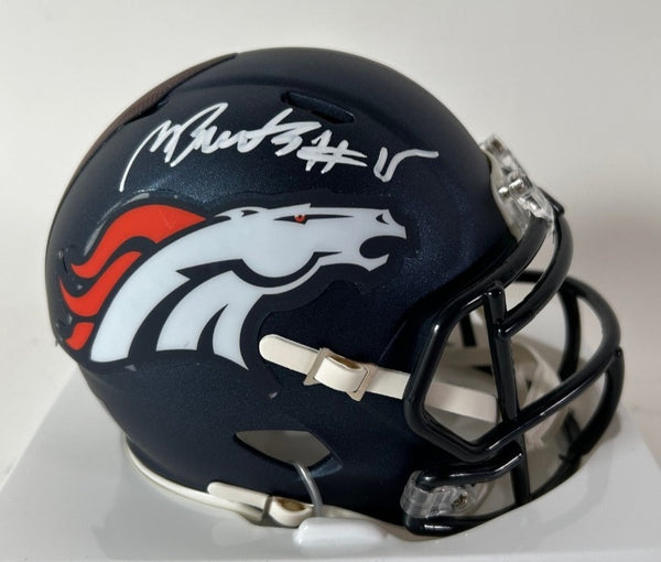 Nik Bonitto Autographed Denver Broncos Navy Mini Helmet Beckett COA