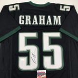 Autographed/Signed Brandon Graham Philadelphia Black Football Jersey JSA COA