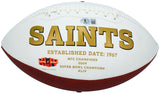 Drew Brees Autographed New Orleans Saints White Panel Football Beckett Witnessed