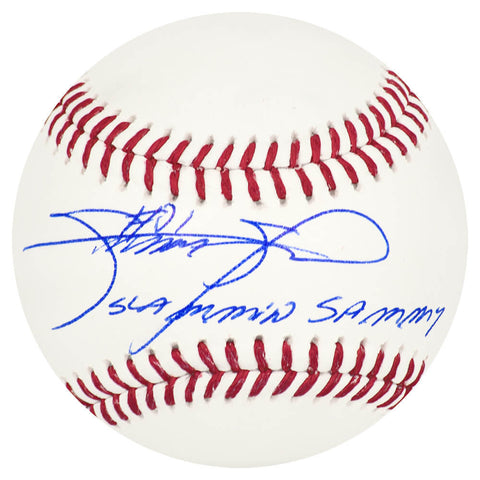 Sammy Sosa Signed Rawlings Official MLB Baseball w/Slammin Sammy -(SCHWARTZ COA)