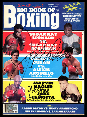 Arguello & LaMotta Autographed Big Book of Boxing Magazine (Smudged) Beckett