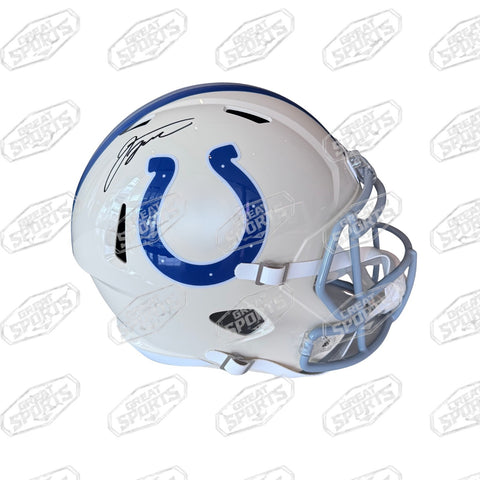 JONATHAN TAYLOR SIGNED INDIANAPOLIS COLTS RETRO SPEED REPLICA HELMET BECKETT
