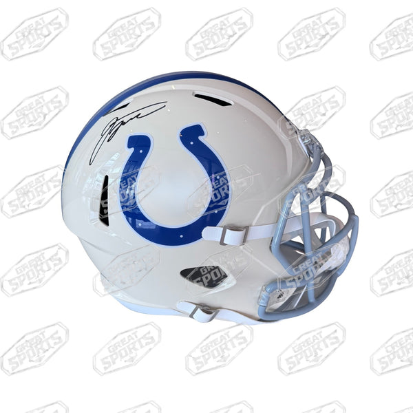 JONATHAN TAYLOR SIGNED INDIANAPOLIS COLTS RETRO SPEED REPLICA HELMET BECKETT