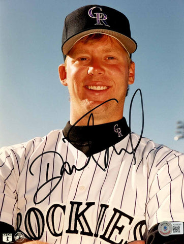 David Neid Autographed/Signed Colorado Rockies 8x10 Photo Beckett 50540