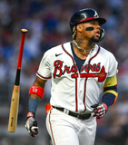 Ronald Acuna Jr Signed Atlanta Braves 35"x 43" Framed Signed Jersey 2023 N.L MVP