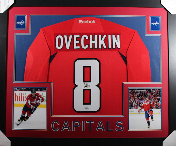 Alexander Ovechkin Signed Capitals Custom Framed Jersey (JSA)
