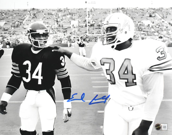 Earl Campbell Autographed 11x14 Houston Oilers Photo w/Payton - Beckett W Holo