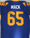 Los Angeles Rams TOM MACK Signed Custom Jersey AUTO w/ "HOF '99" - Beckett COA