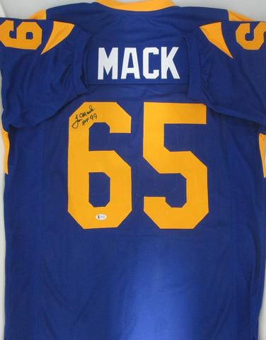 Los Angeles Rams TOM MACK Signed Custom Jersey AUTO w/ "HOF '99" - Beckett COA