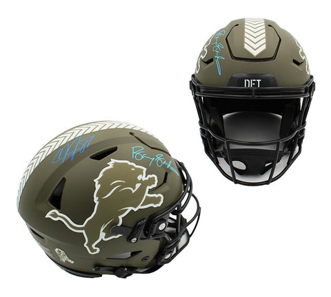 Johnson & Sanders Signed Detroit Lions Speed Flex Authentic STS NFL Helmet