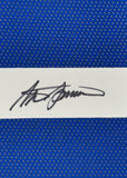 Framed Autographed/Signed Steve Spurrier 35x39 Florida Blue Jersey JSA COA