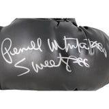Pernell Sweat Pea Whitaker Autographed Black Everlast R Boxing Glove JSA 53563