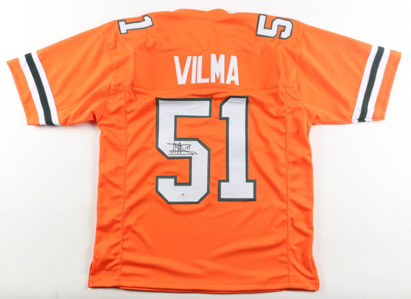 Jonathan Vilma Signed Miami Hurricanes Jersey (JSA) 2001 BCS National Champion
