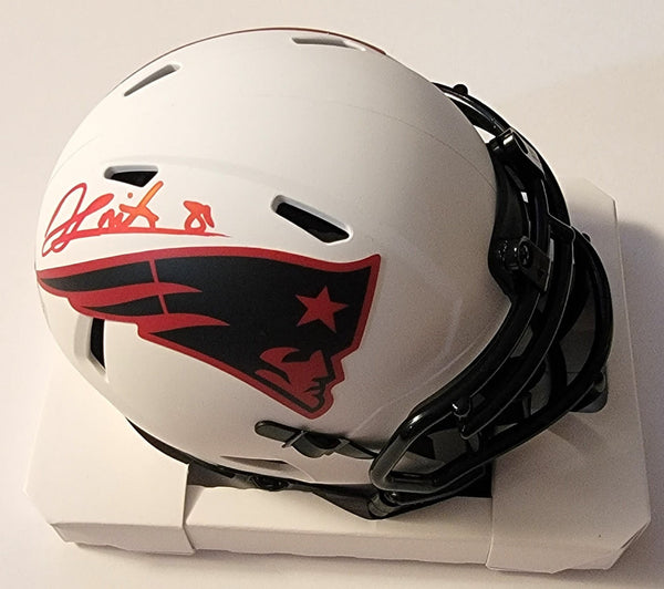 Jonnu Smith Autographed New England Patriots Lunar Eclipse Mini Helmet Beckett