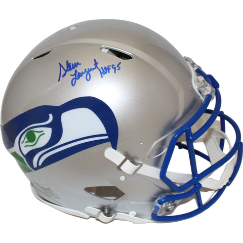 Steve Largent Autographed Seattle Seahawks Authentic Helmet HOF Becklett 44041