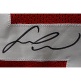 Fred Warner Autographed/Signed Pro Style sz XL Red Jersey Beckett Witness 49548