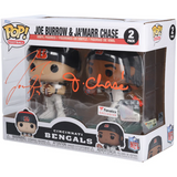 Joe Burrow / Ja'Marr Chase Autographed Vinyl Funko Pop Figure Set Fanatics