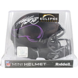 Adrian Peterson Autographed Minnesota Vikings Eclipse Mini Helmet Beckett 49852