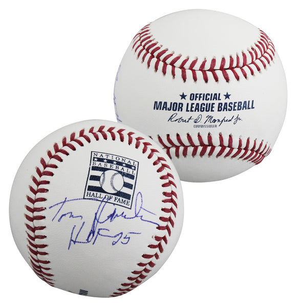 Guardians Tom Hamilton "HOF 25" Signed HOF Logo Oml Baseball BAS #BY103715