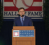 Bob Costas Signed Hall of Fame Jersey (Beckett) NBC Sports Broadcaster 1980-2019