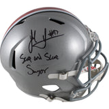 Jack Sawyer Signed Ohio State Buckeyes F/S Helmet Scoop and Score Beckett 49637