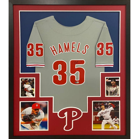 Cole Hamels Autographed Signed Framed Philadelphia Phillies Jersey BECKETT