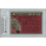 Tony Dorsett Autographed 1980 Topps 330 Slabbed Trading Card Beckett 45909