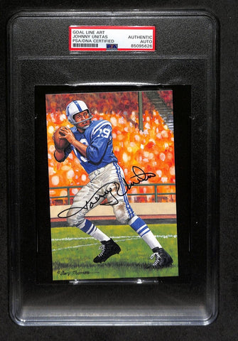 Johnny Unitas HOF Colts Autographed GLAC Enshrinee Proof 19/50 PSA/DNA 183809