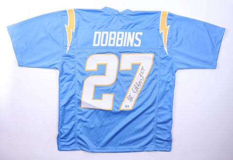 J. K. Dobbins Signed Los Angeles Chargers Jersey (Beckett) 2020 Pick Ohio State