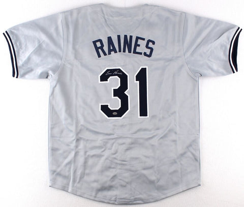 Tim Raines Signed New York Yankees Jersey (Leaf COA)2017 Hall of Fame Outfielder