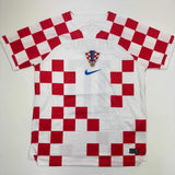 Autographed/Signed Luka Modric Croatia White Soccer Jersey Beckett BAS COA