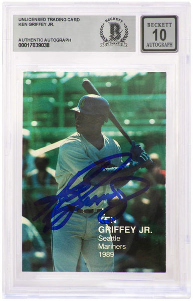 Ken Griffey Jr Signed Mariners 1989 Rookies Rookie Card #2 - (Beckett - Auto 10)