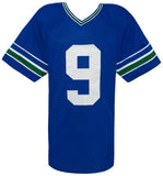 Kenneth Walker III Signed Blue Throwback Custom Football Jersey - (BECKETT COA)