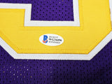 LSU SHAQUILLE SHAQ O'NEAL AUTOGRAPHED PURPLE JERSEY BECKETT WITNESS 215767
