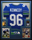 FRAMED SEATTLE SEAHAWKS CORTEZ KENNEDY AUTOGRAPHED SIGNED JERSEY BECKETT COA