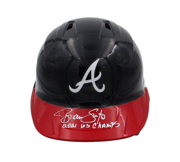 Brian Snitker Signed Atlanta Braves Rawlings Mach Pro Batting Helmet -WS Champs