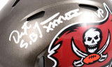 Dexter Jackson Autographed Buccaneers Speed Mini Helmet w/SB MVP- Beckett W Holo