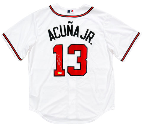 Ronald Acuna Jr. Atlanta Braves Signed Authentic White Nike Jersey BAS Beckett