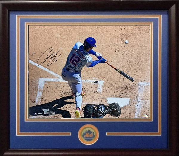 Francisco Lindor Signed 16x20 Framed Photo New York Mets Auto Fanatics MLB Holo