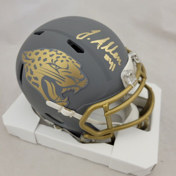 JOSH ALLEN SIGNED JACKSONVILLE JAGUARS SLATE SPEED MINI HELMET JSA COA
