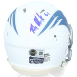Rob Gronkowski Autographed Patriots White Rivalries Speed Mini Helmet Radtke