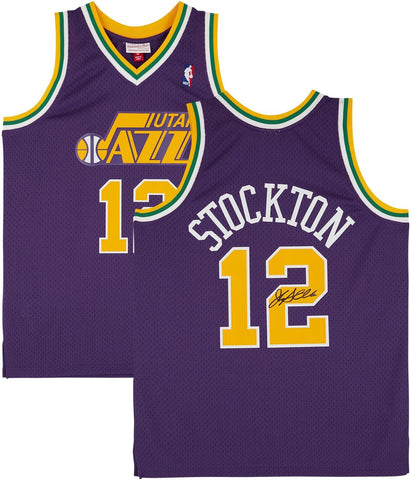 John Stockton Utah Jazz Signed Mitchell and Ness 1991-92 Purple Swingman Jersey