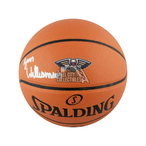 Zion Williamson Autographed Pelicans Logo Spalding Basketball - Fanatics